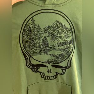 Vibrant Green Mountain Song Collective Brokedown Palace Hoodie
